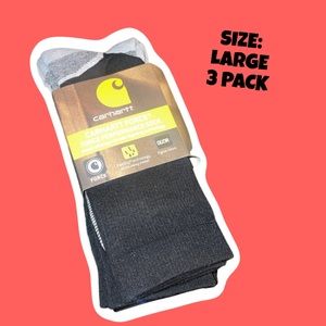 Carhartt mens Men's Force Performance Work Socks 3 Pair Pack